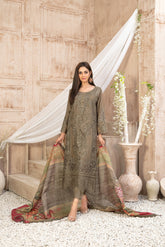 Semi-Unstitched ILONA Fancy Embroidered Collection by Tawakkal D-9590